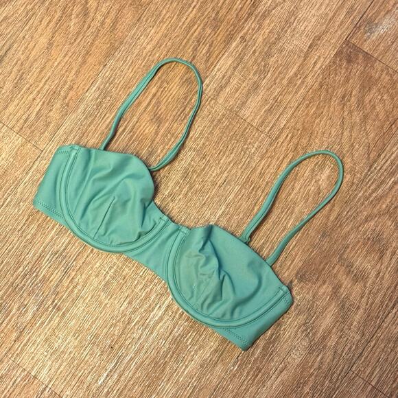 J. Crew Balconette Underwire Bikini Top in Green Size 32B - Picture 2 of 8